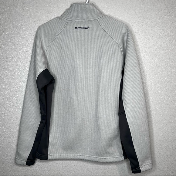 Spyder Mens Size S Core Sweater 1/4 Zip Performance Fleece Lined Pullover Gray - Picture 11 of 12